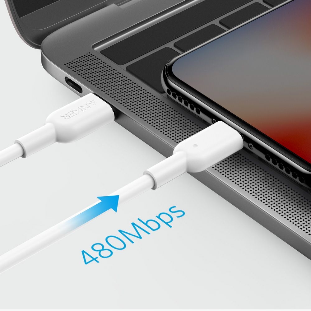 Cáp sạc ANKER PowerLine II li.ght.ni.ng to USB-C dài 0.9m - A8632 - Hỗ trợ sạc nhanh 18W cho iPhone 8 trở lên qua củ sạc PD hoặc PiQ 3.0