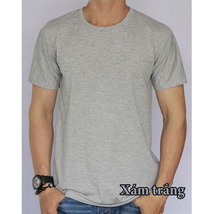 Áo thun nam trơn cotton cổ tròn | Áo phông basic