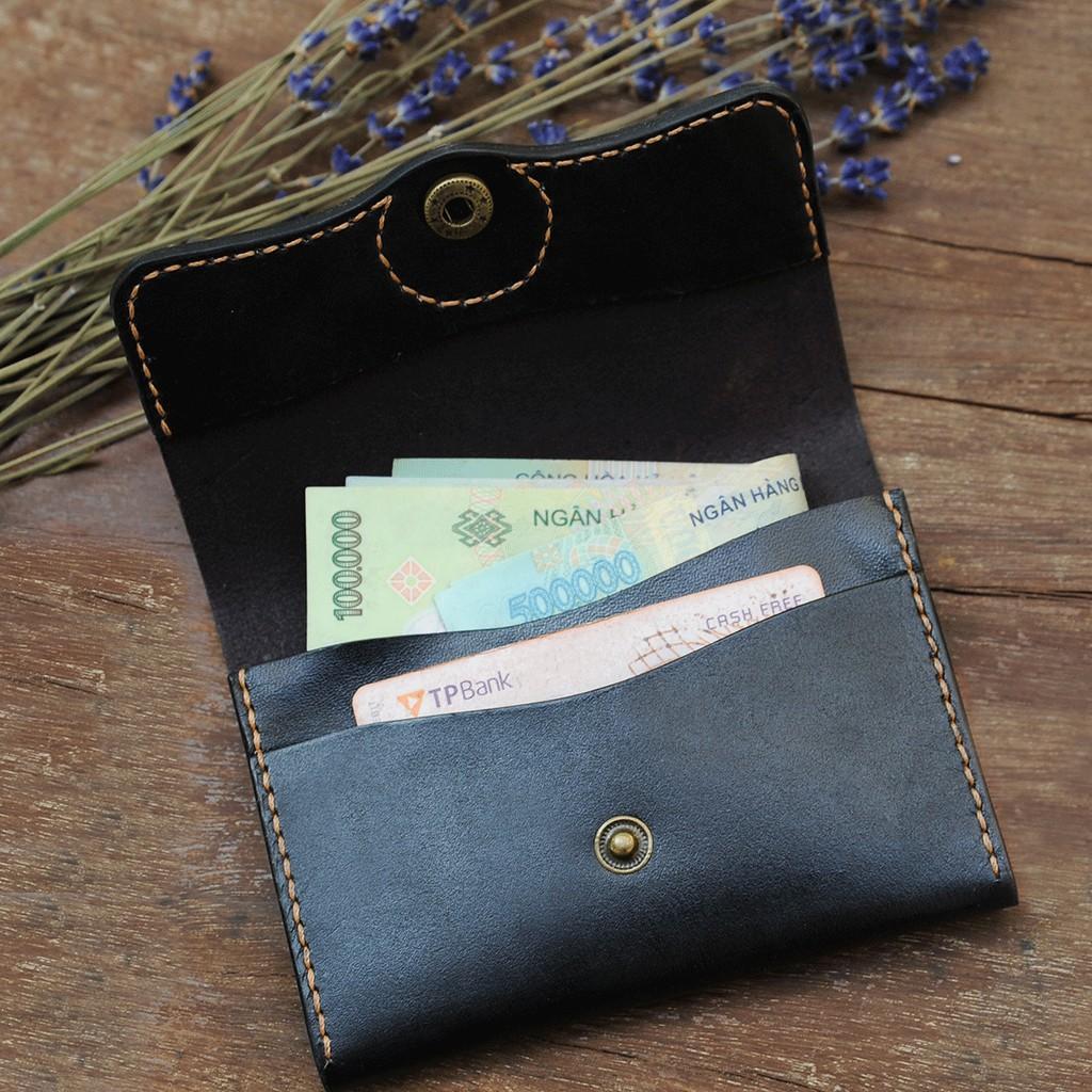 Ví nữ nhỏ gọn - Da bò thật - Đồ da handmade  V001