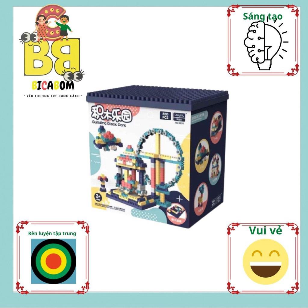Bộ đồ chới lắp ghép 520 chi tiết bộ đồ chơi xếp hình lắp ráp giúp cho bé phát triển trí tuệ