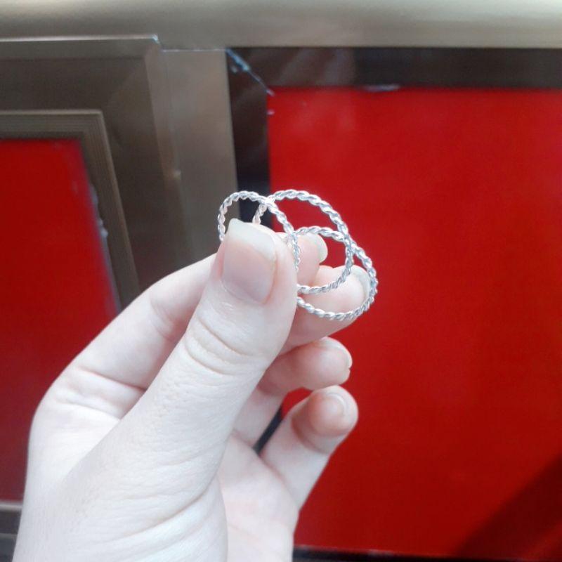 Nhẫn xoắn bạc cao cấp YN JEWELRY