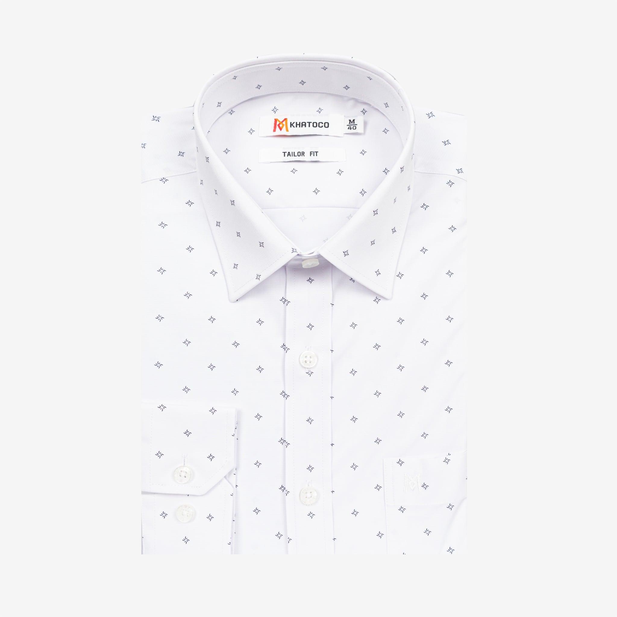Áo sơ mi nam KHATOCO Tailor Fit dài tay A1MD498T1-CNIN764-2704-D