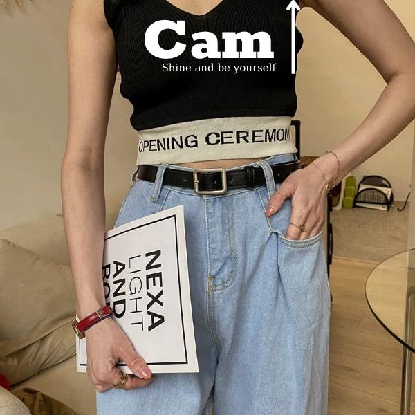 Thắt lưng nam nữ Sơn Tùng 2.3 cm, Camcamvintage dây nịt nam mặt chữ nhật, dây nịt thắt lưng nữ nam bản nhỏ kiểu Hàn Quốc