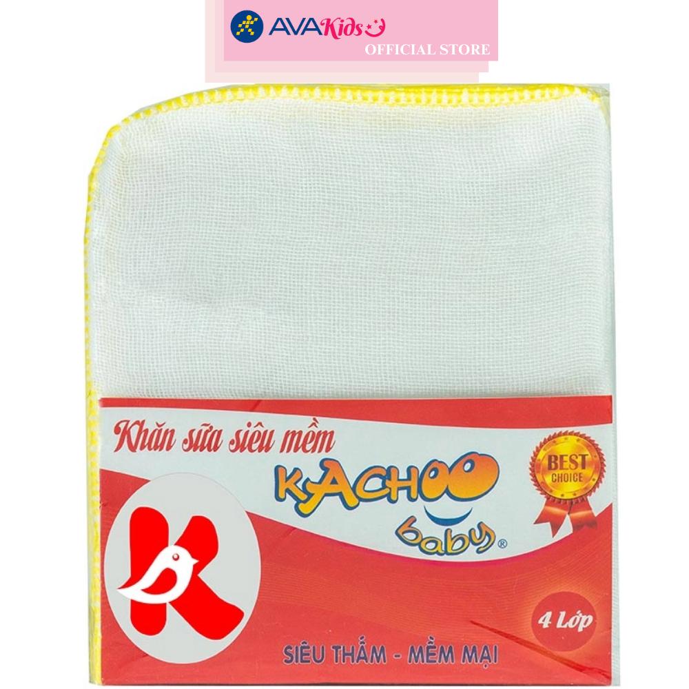 Set 10 cái khăn sữa cotton KACHOOBABY 4 lớp 24x28 cm - Màu ngẫu nhiên