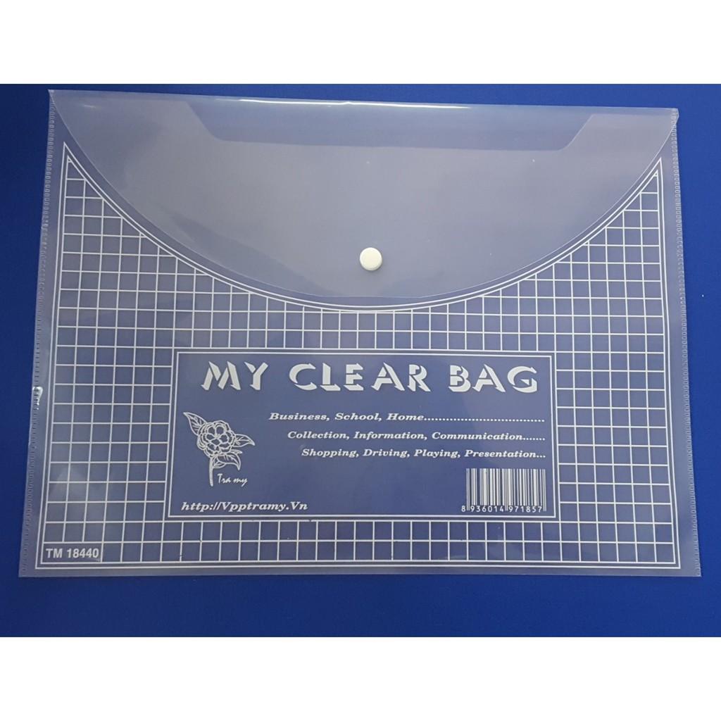 Túi khuy bấm/ file clear bag / file đựng tài liệu/ bìa hồ sơ/ túi my clear