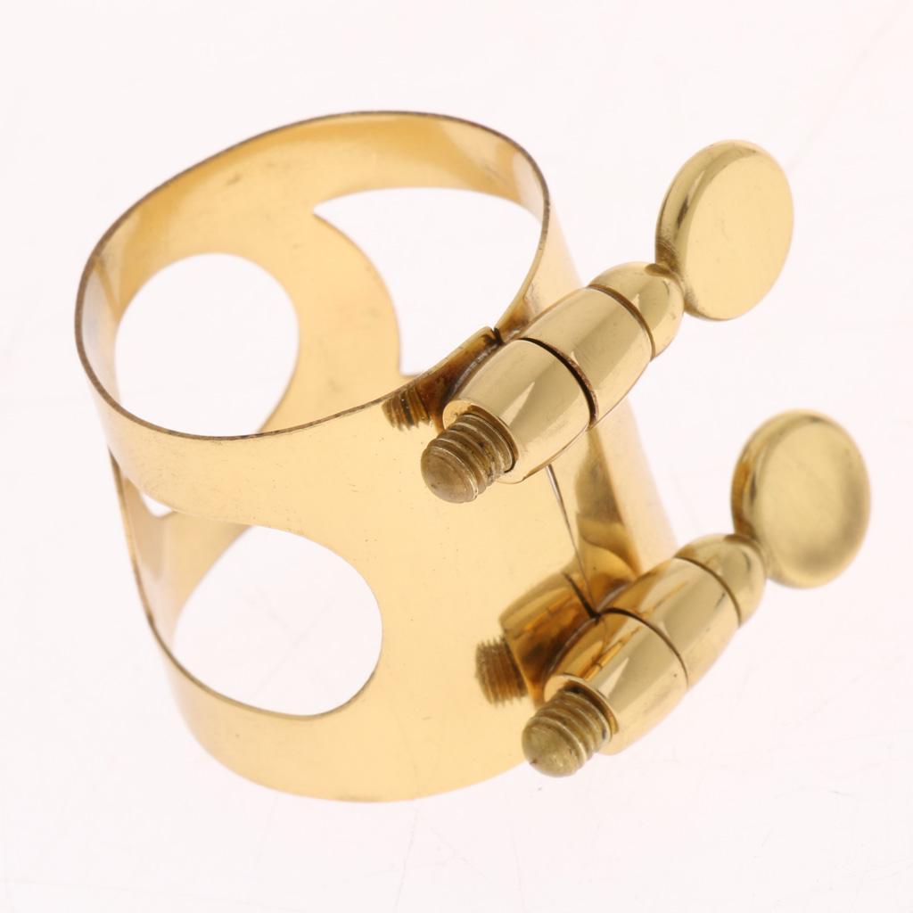 2xMetal Saxophone Eb Ligature Clip for Alto Saxophone Replacement Parts