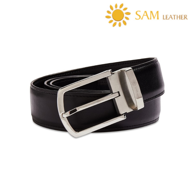 Dây Nịt Nam SAM Leather SFDN111 - Thắt Lưng Nam Da Bò Cao Cấp/ Mặt Khoá Thắt Lưng Inox Không Gỉ, Men's belts