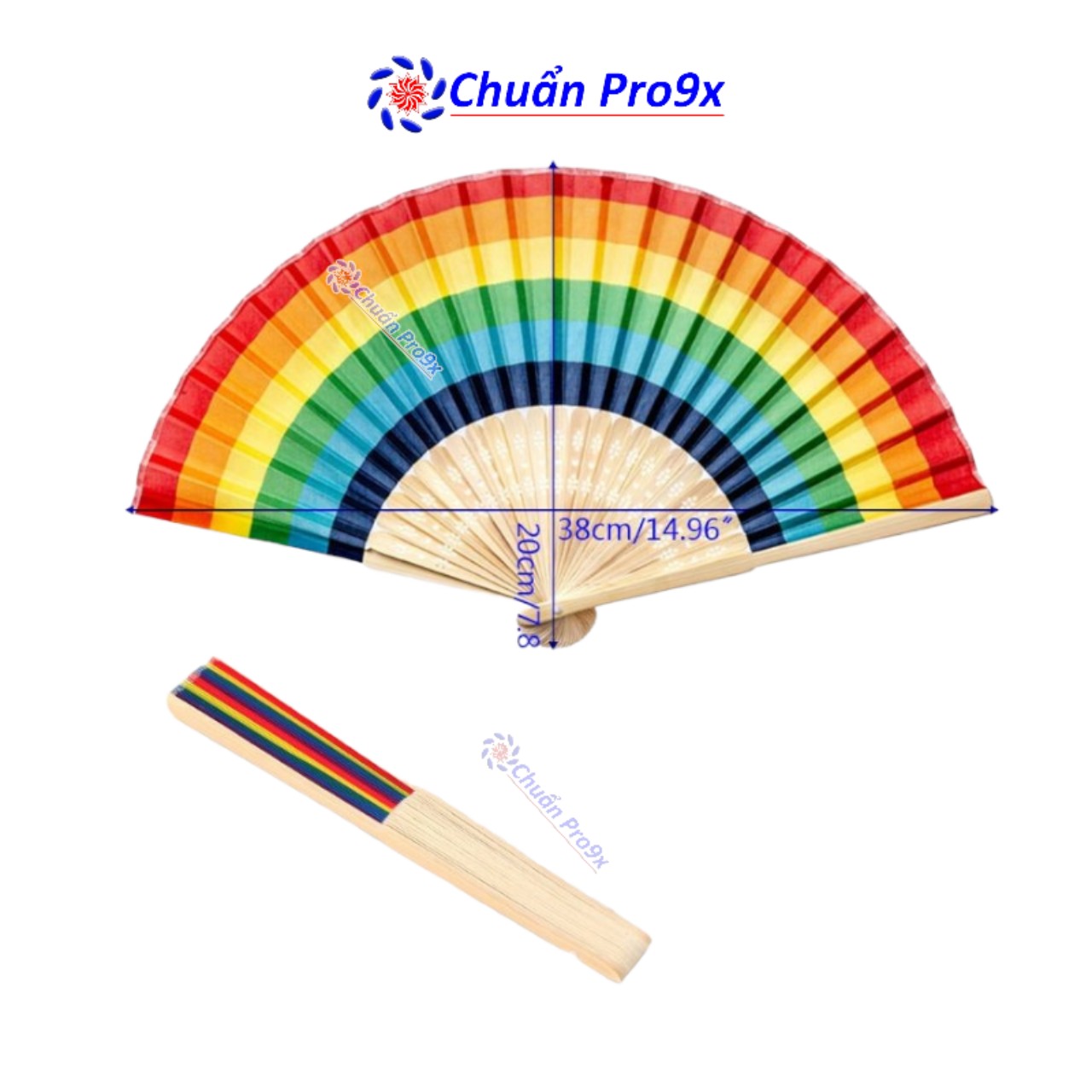 Quạt xòe LGBT rainbow WS92