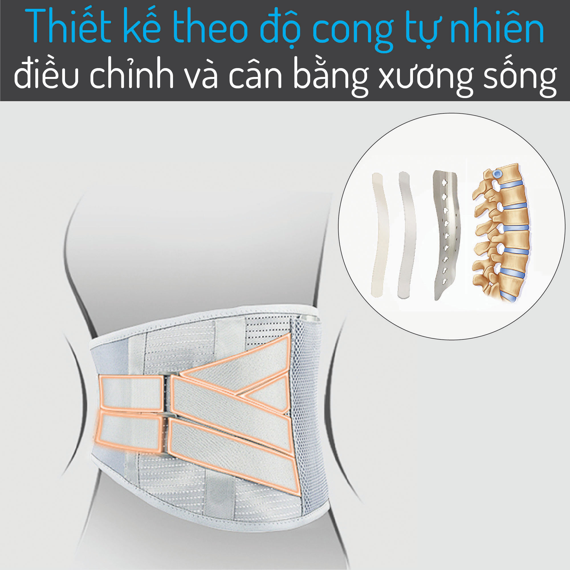 Đai lưng cột sống Genky, hỗ trợ thoát vị, thoái hóa, đau lưng