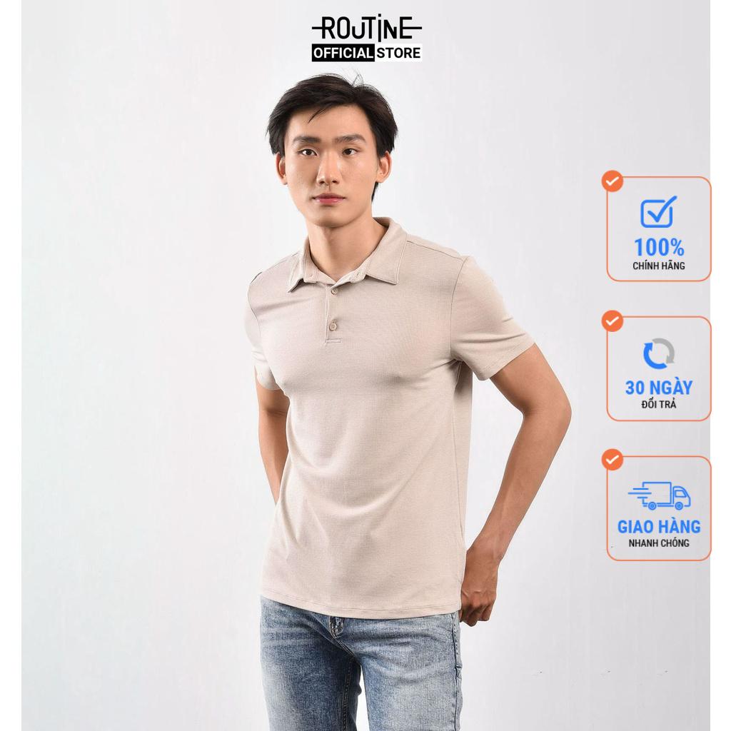 Áo polo xẻ tà. FITTED form - Routine 10S21POL006