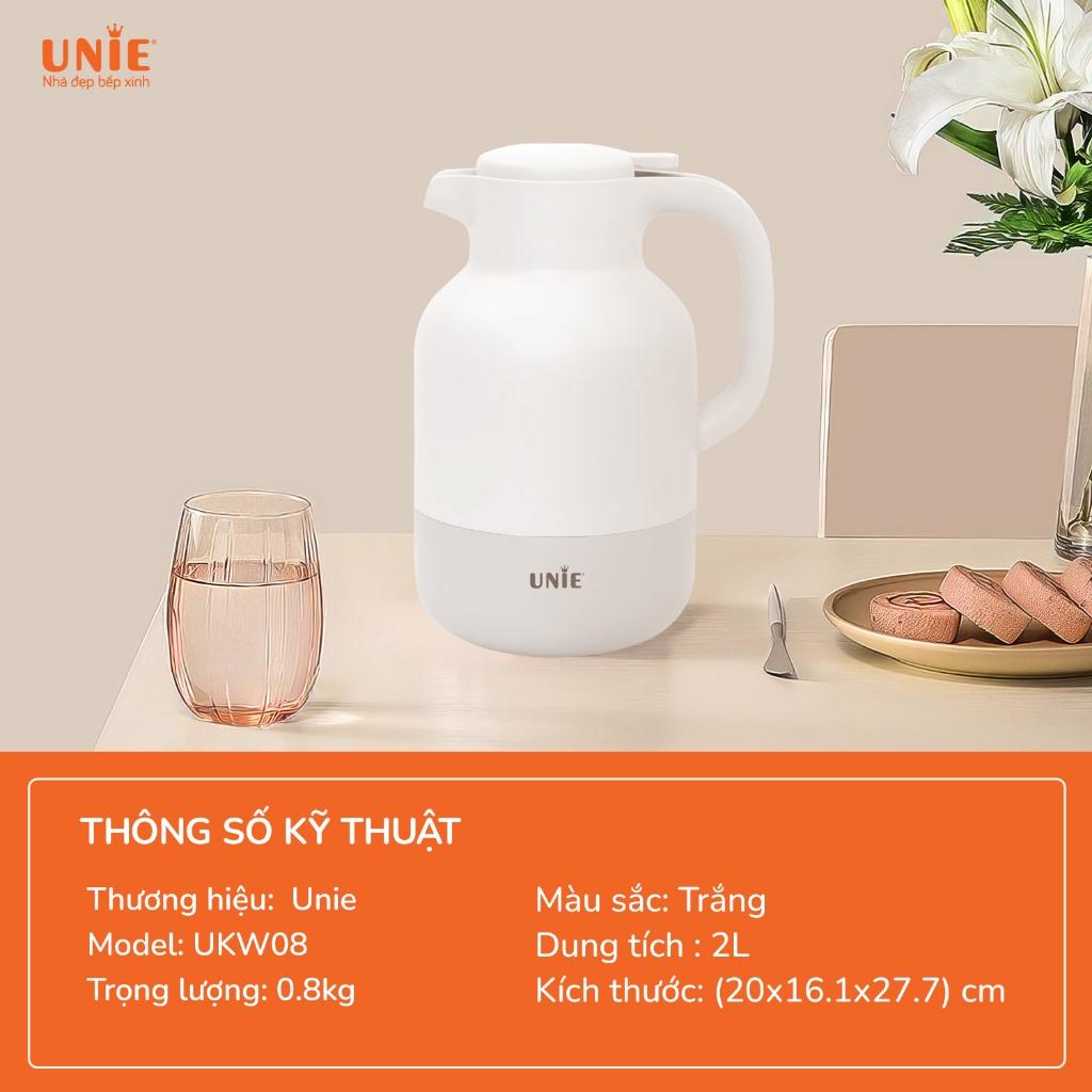 Phích giữ nhiệt UNIE UKW08,Công nghệ khoá nhiệt 5 lớp, dung tích 2l, màu sắc trang nhã- hàng chính hãng