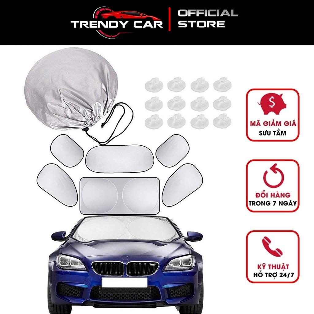 Rèm chắn nắng cho Ô tô Bộ 6 tấm chắn nắng cho cửa sổ xe hơi tráng bạc phản quang tia UV siêu bền