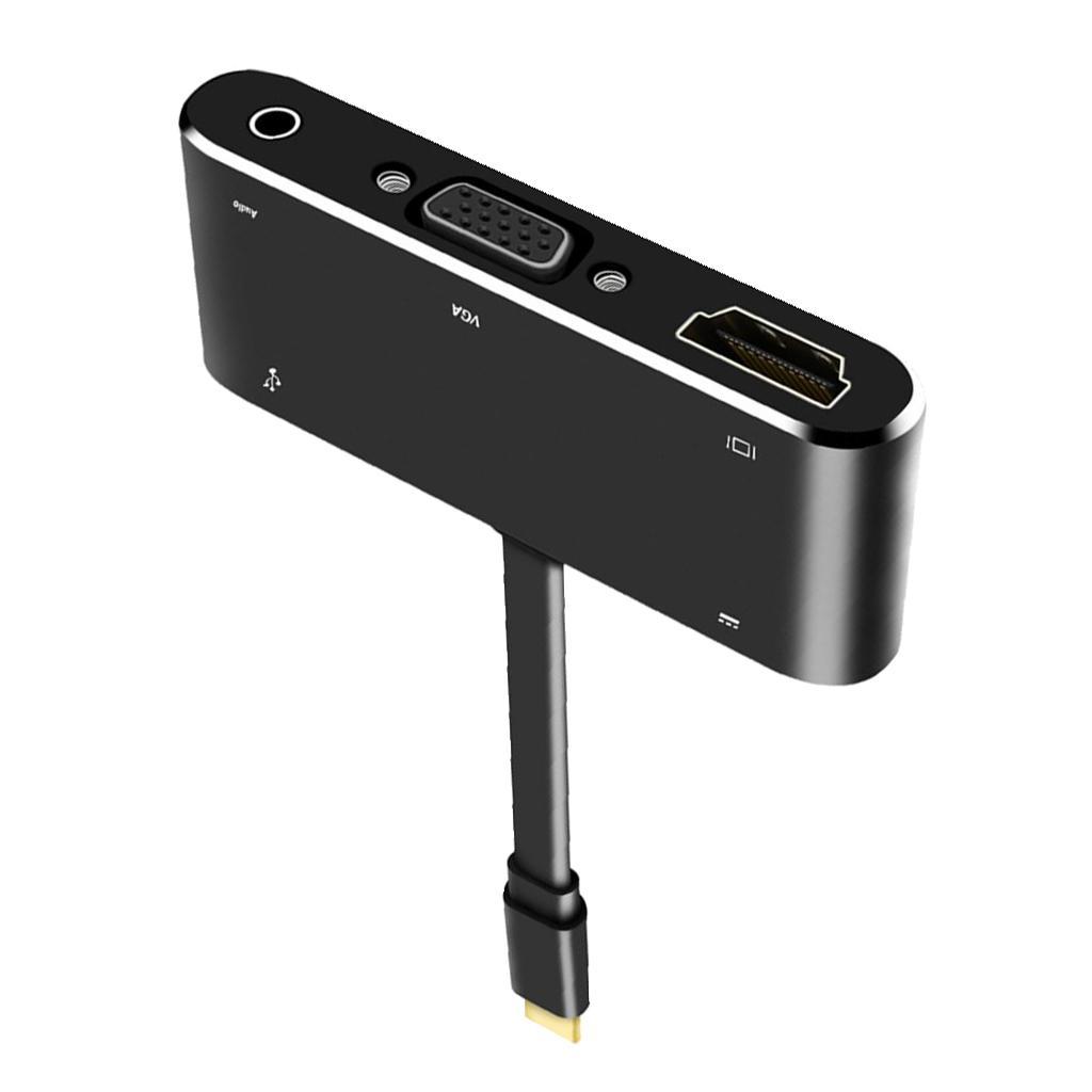 To  4K Apapter VGA Cable Audio USB3.0 PD Converter HUB Cable