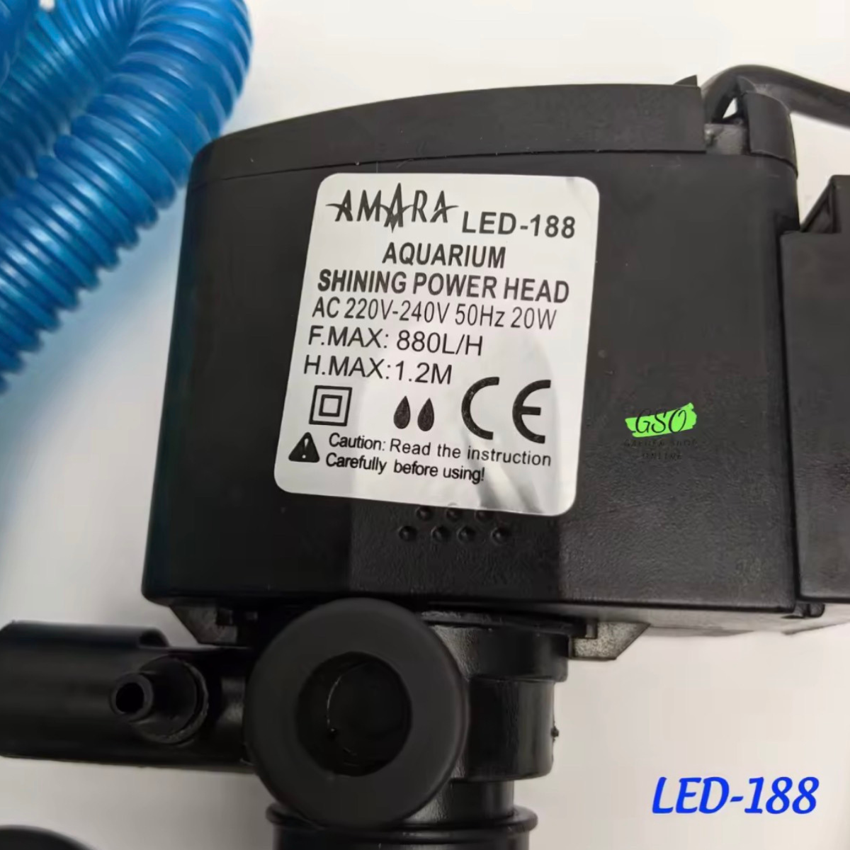 Máy lọc nước bể cá có đèn Led Amara led 188 - 20w, Đèn leb cho bể cá huyền ảo ,lọc cặn tạo oxi