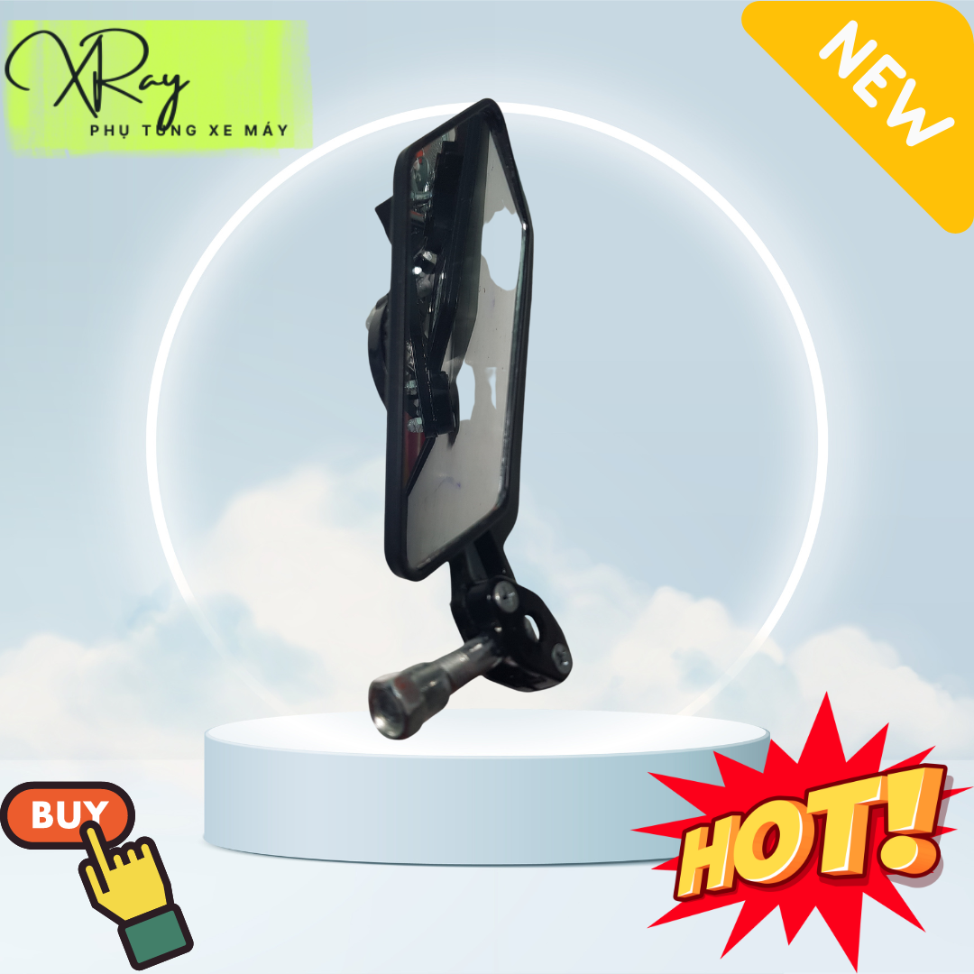 Gương thời trang xe máy 5 cạnh ngôi sao FI phù hợp mọi loại xe( giá 1 cái)