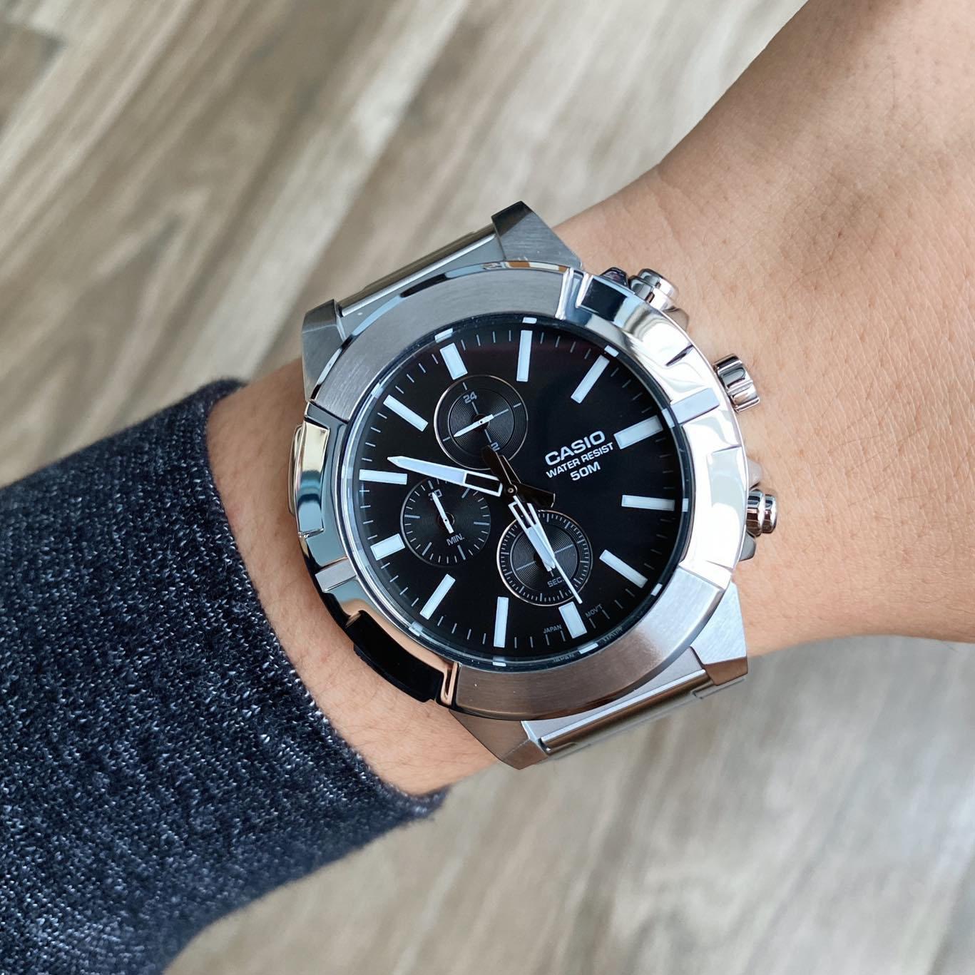 Đồng Hồ Nam Dây Thép Casio MTP-E501D-1AVDF | MTP-E501D-1A