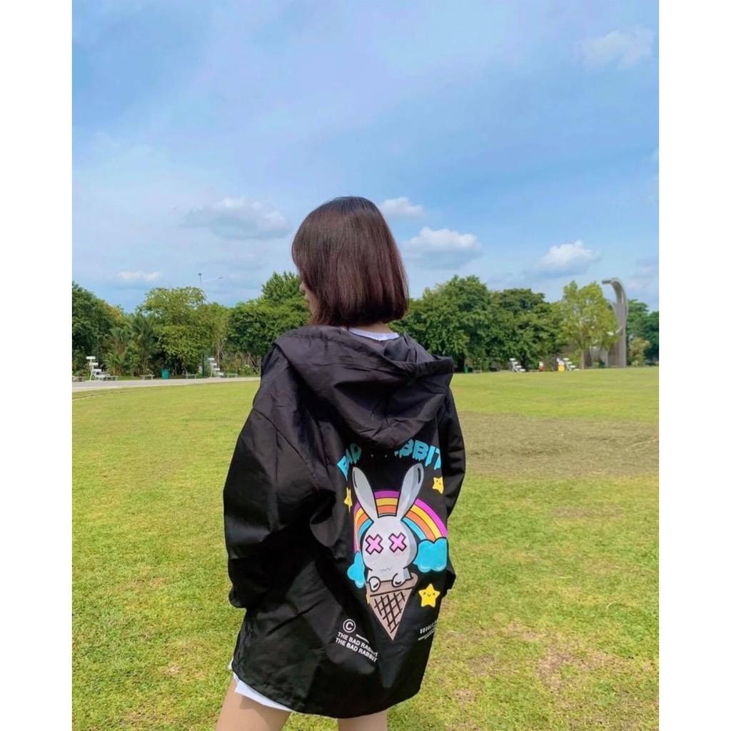 Áo Khoác Dù Unisex - Áo Jacket Bomber Nam Nữ RABBIT 2 Màu Siêu Hot - LP.STORE