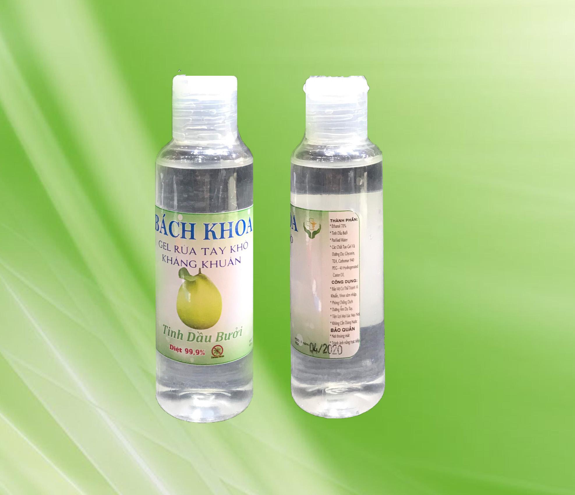 Gel Rửa Tay Khô Kháng Khuẩn Bách Khoa -Tinh Dầu Bưởi (130ml)