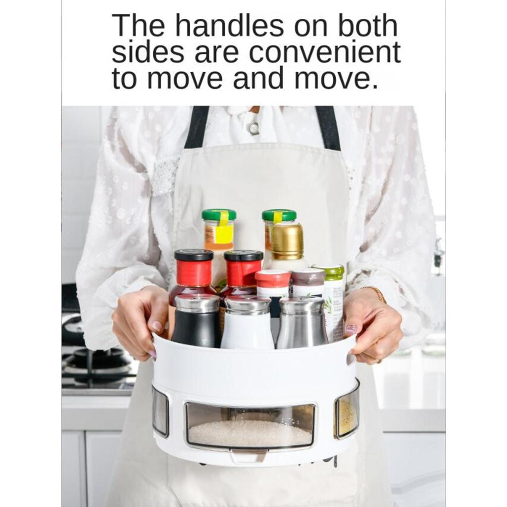 Turntable Rotating Spice Racks Display Stand for Home Kitchen