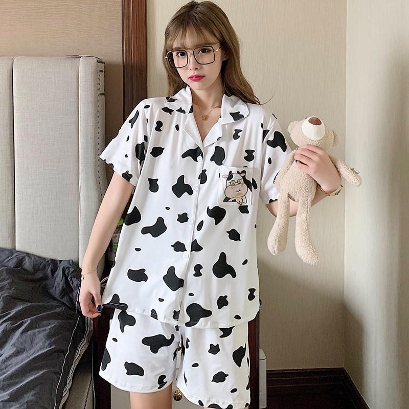 Pijama Mặc Nhà, Bộ Ngủ Nữ Cotton Ngắn Tay 3 Màu Trơn Siêu Xinh CCCP01