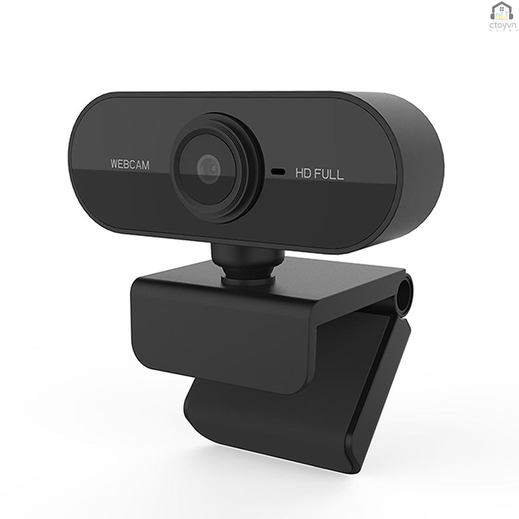 Webcam USB 1080P kèm mic có kẹp gắn laptop hỗ trợ dạy học/ phát sóng trực tuyến