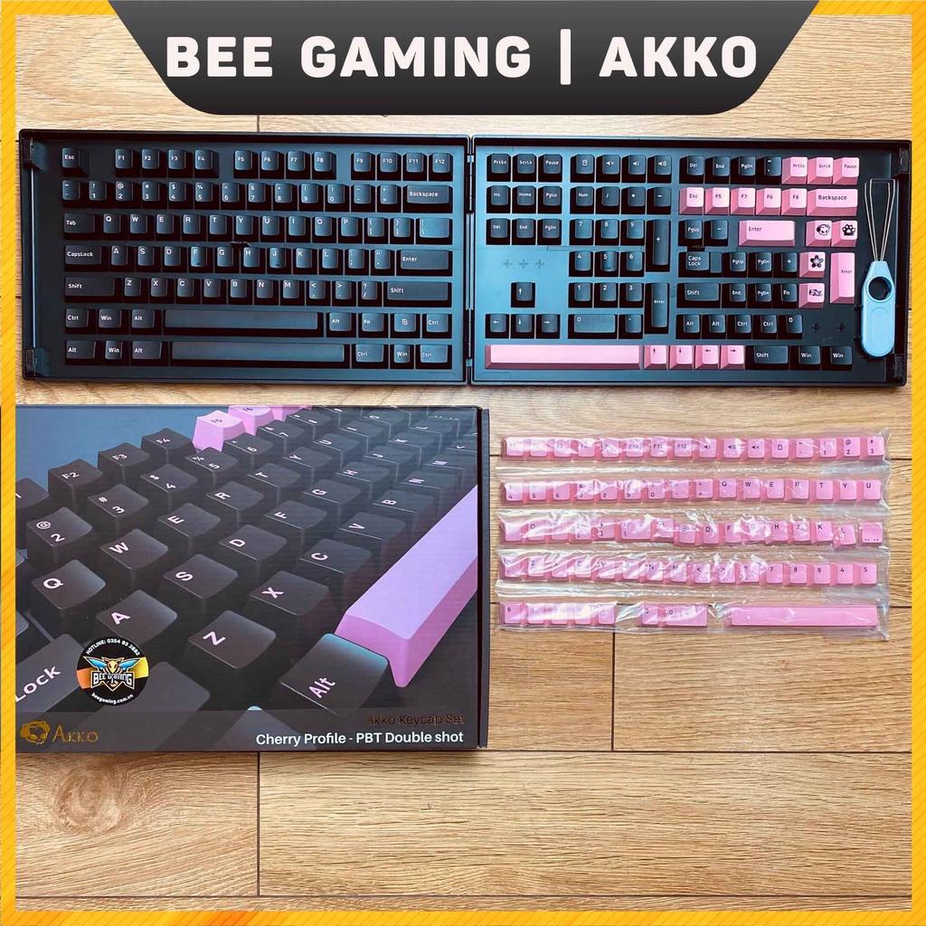 Bộ keycap chính hãng AKKO - Black Pink (PBT Double Shot / Cherry Profile / 229 nút )