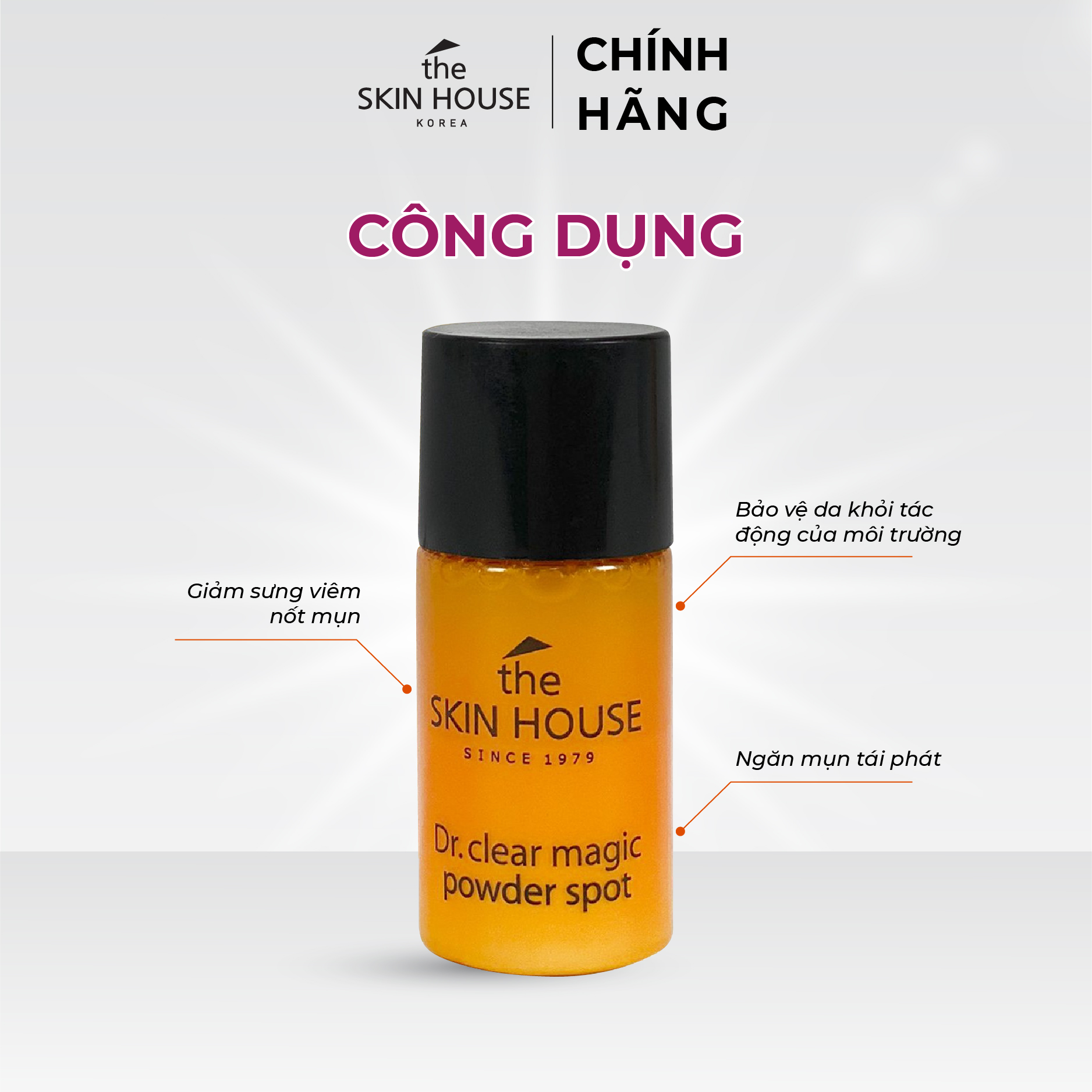 TS14 Bột chấm giảm mụn nhanh - Dr. Clear Magic Powder Spot 7ml - The Skin House