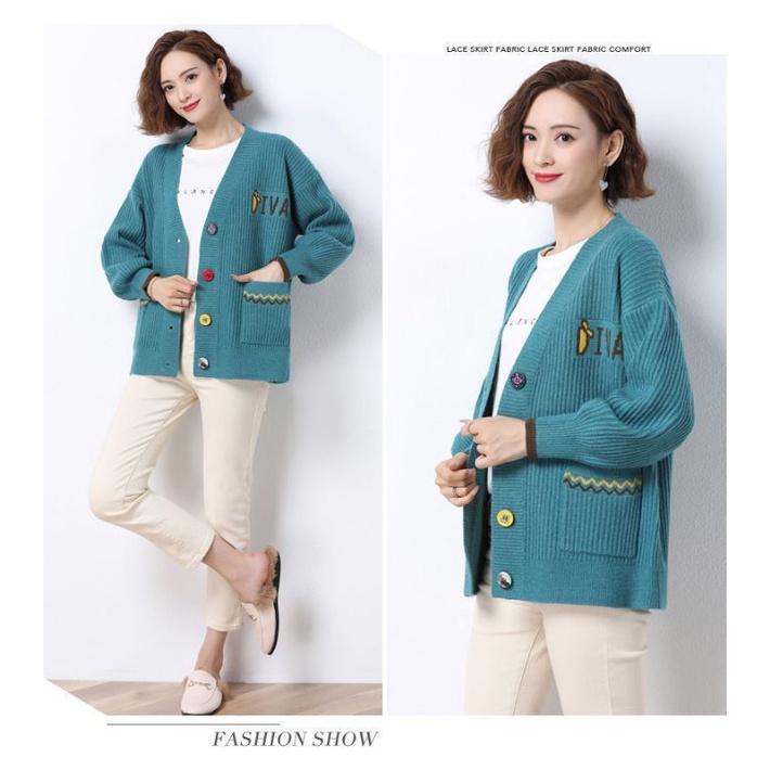 Áo khoác len cardigan nữ có túi, áo len nữ dáng ngắn