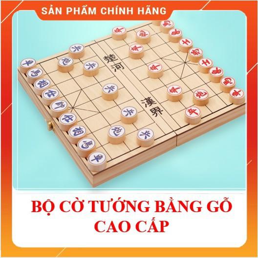 Bàn cờ tướng bằng gỗ tự nhiên - Rèn luyện tính tập trung, có hộp đựng tiện lợi