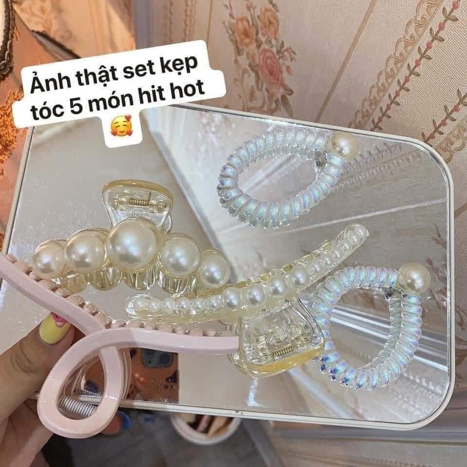 Sét kẹp tóc ngoặm 5 món hàng đẹp