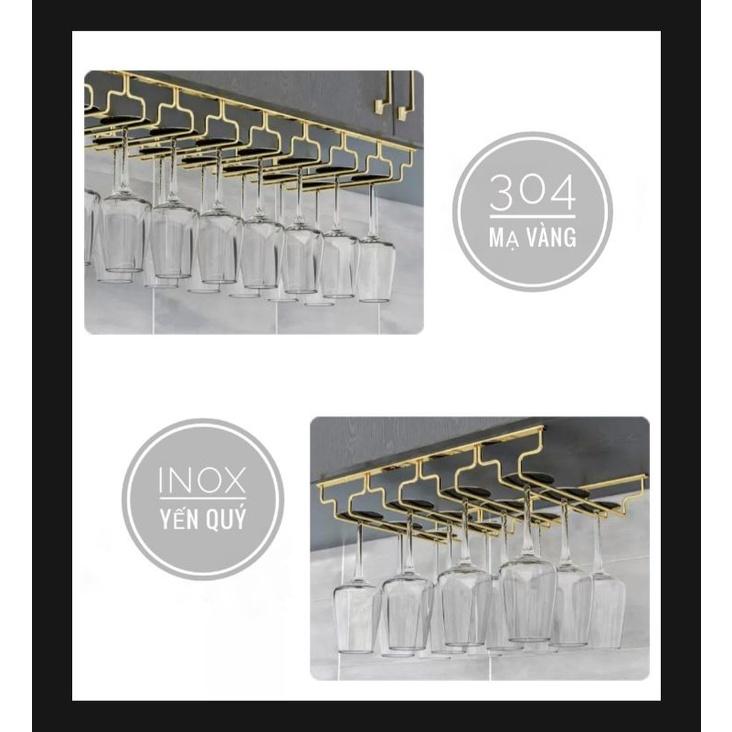 INOX 304 GIÁ TREO LY SÂU 22.5 CM 3/4/5/6/7/8 HÀNG MẠ VÀNG SÁNG BÓNG