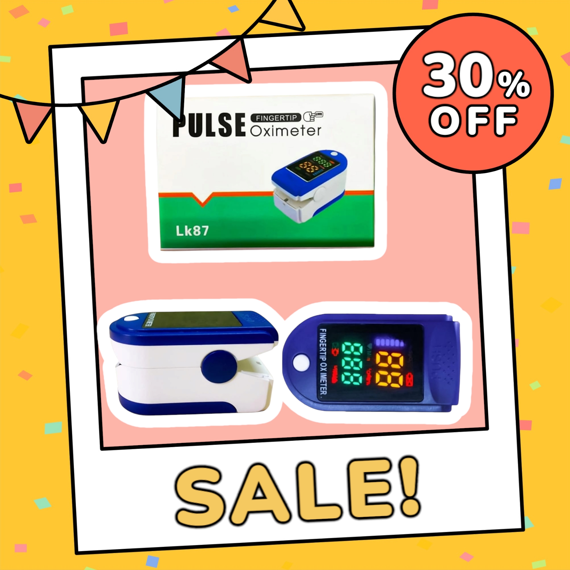 Máy đo Sp02 Đo Nồng Độ Oxy trong máu và nhịp tim Fingertip Pulse Oximeter LK-87 Tặng Kèm Sẵn 2 Pin AA [ FULLBOX ]