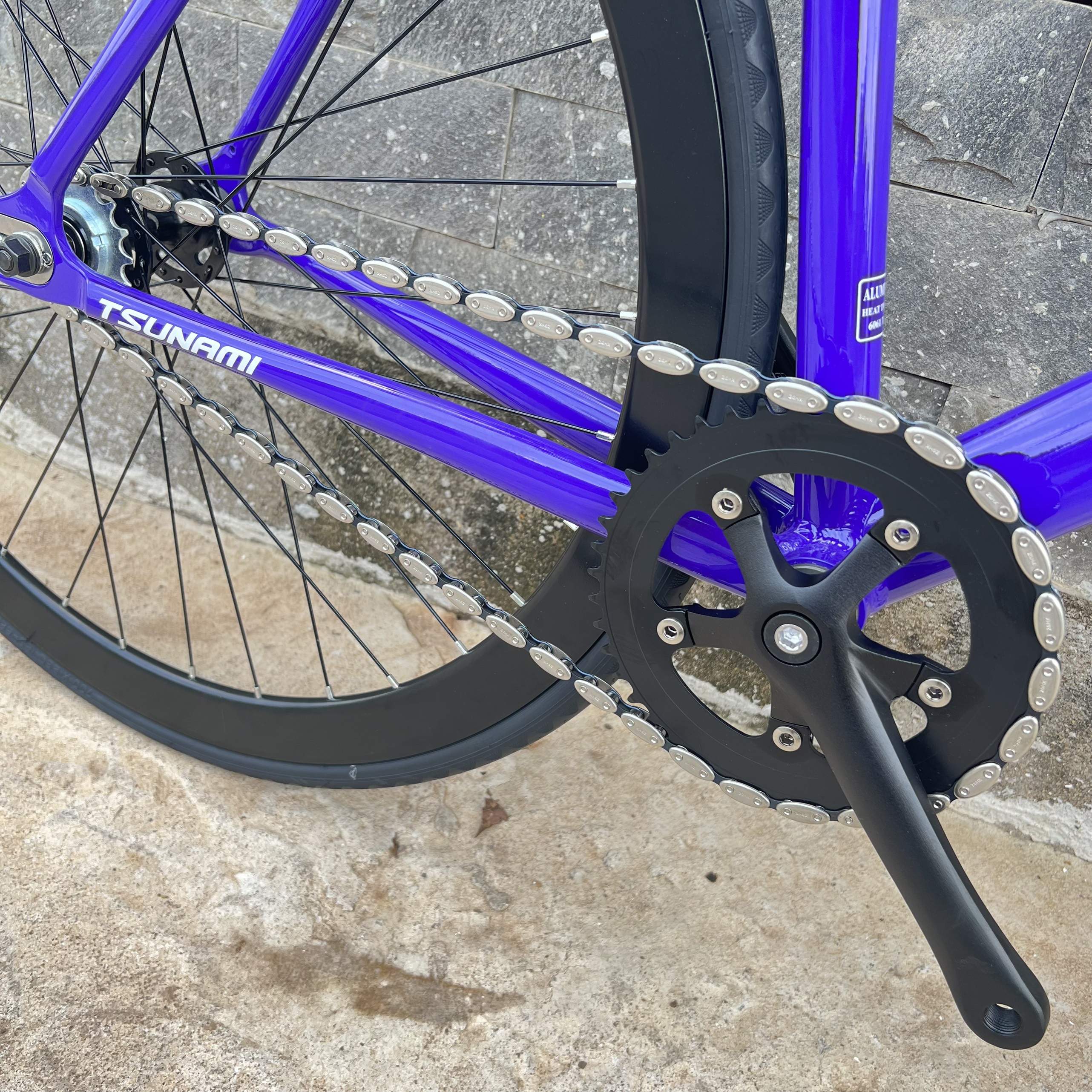 Xe đạp fixed gear TSUNAMI SNM100 cơ bản - Màu tím