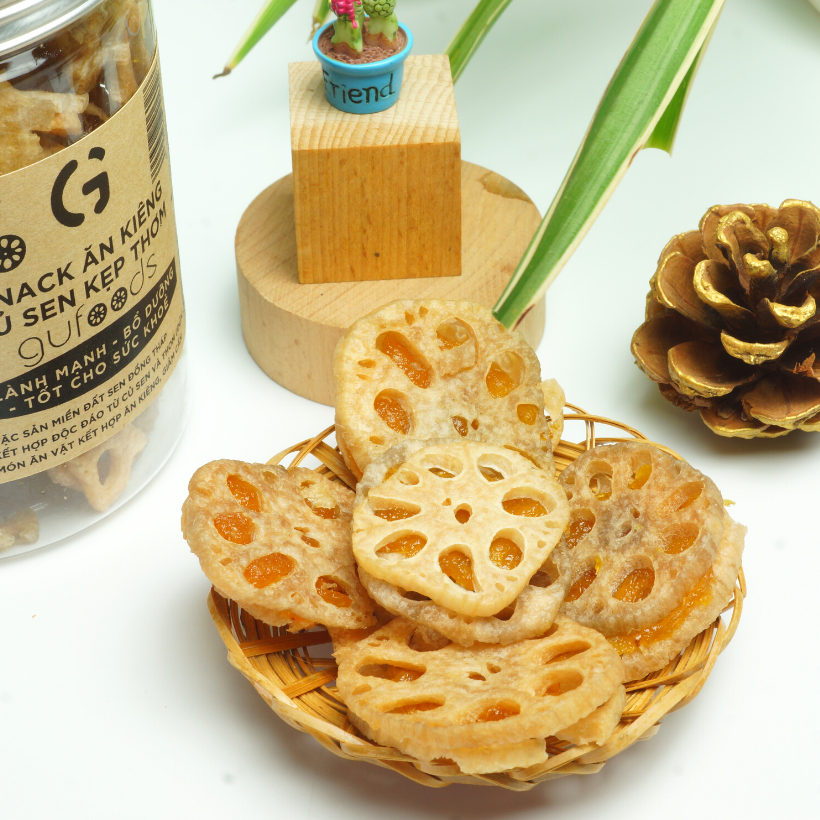 Bánh ăn kiêng củ sen kẹp thơm GUfoods - Lành mạnh, bổ dưỡng, tốt cho sức khoẻ