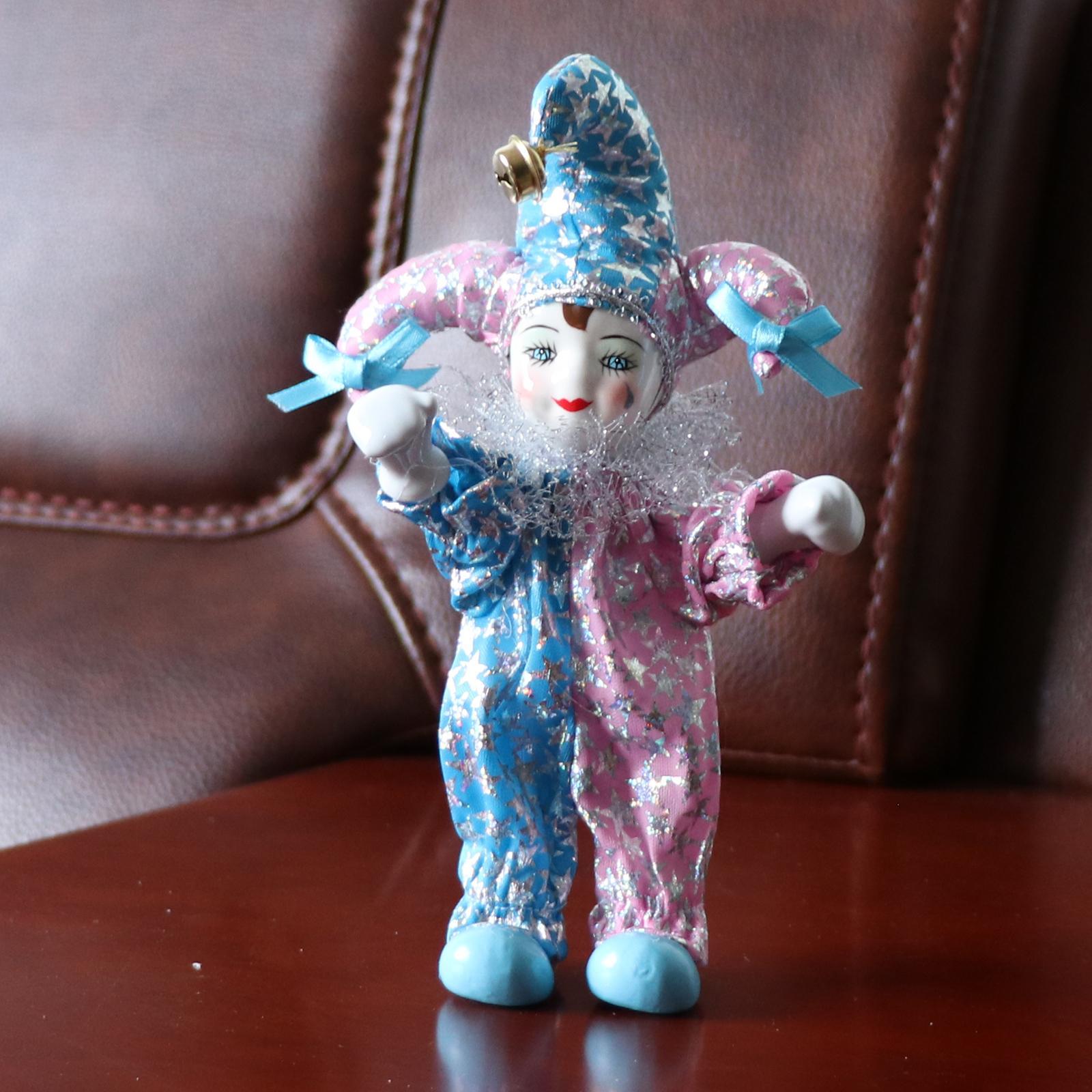 Porcelain Clown Doll for Kids Birthday Gifts Halloween Chirstmas Decor #2