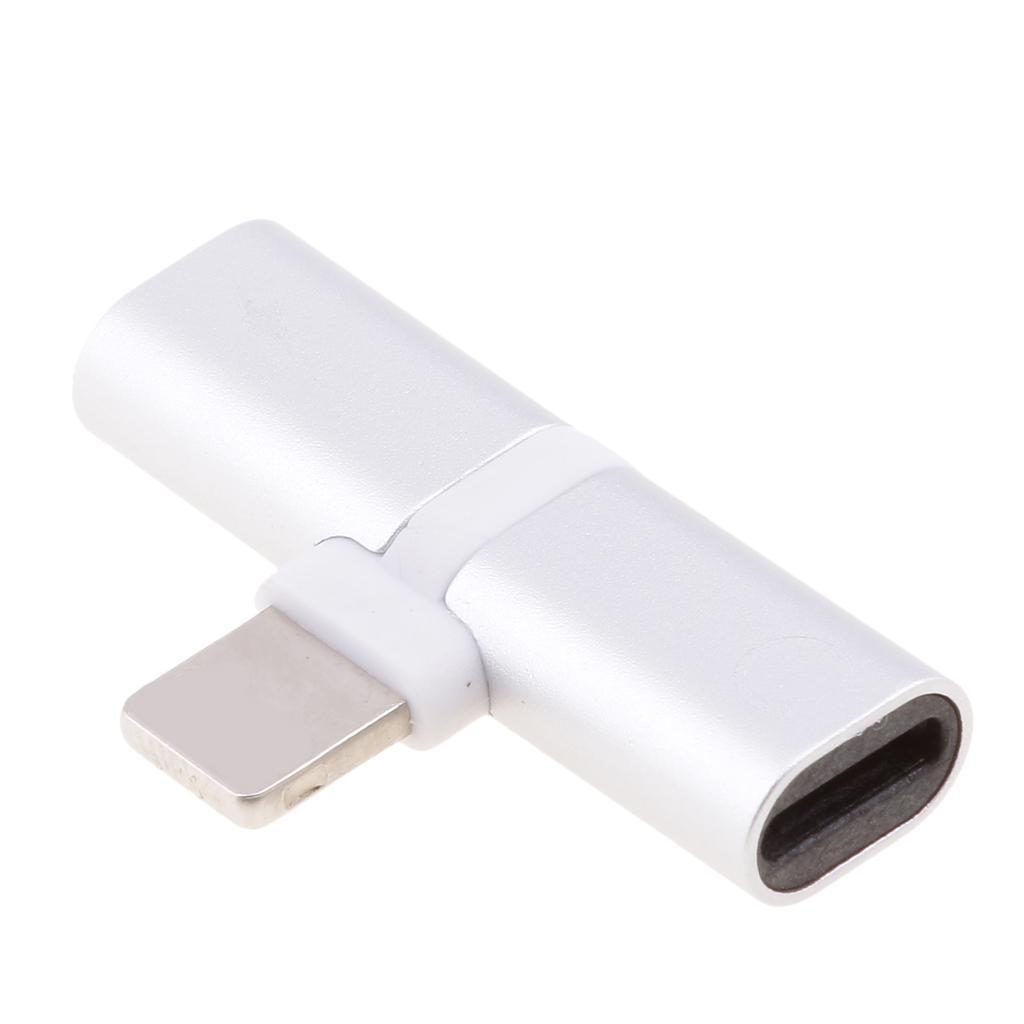 2 in 1 Headphones Jack Charger & Audio Splitter Adapter for