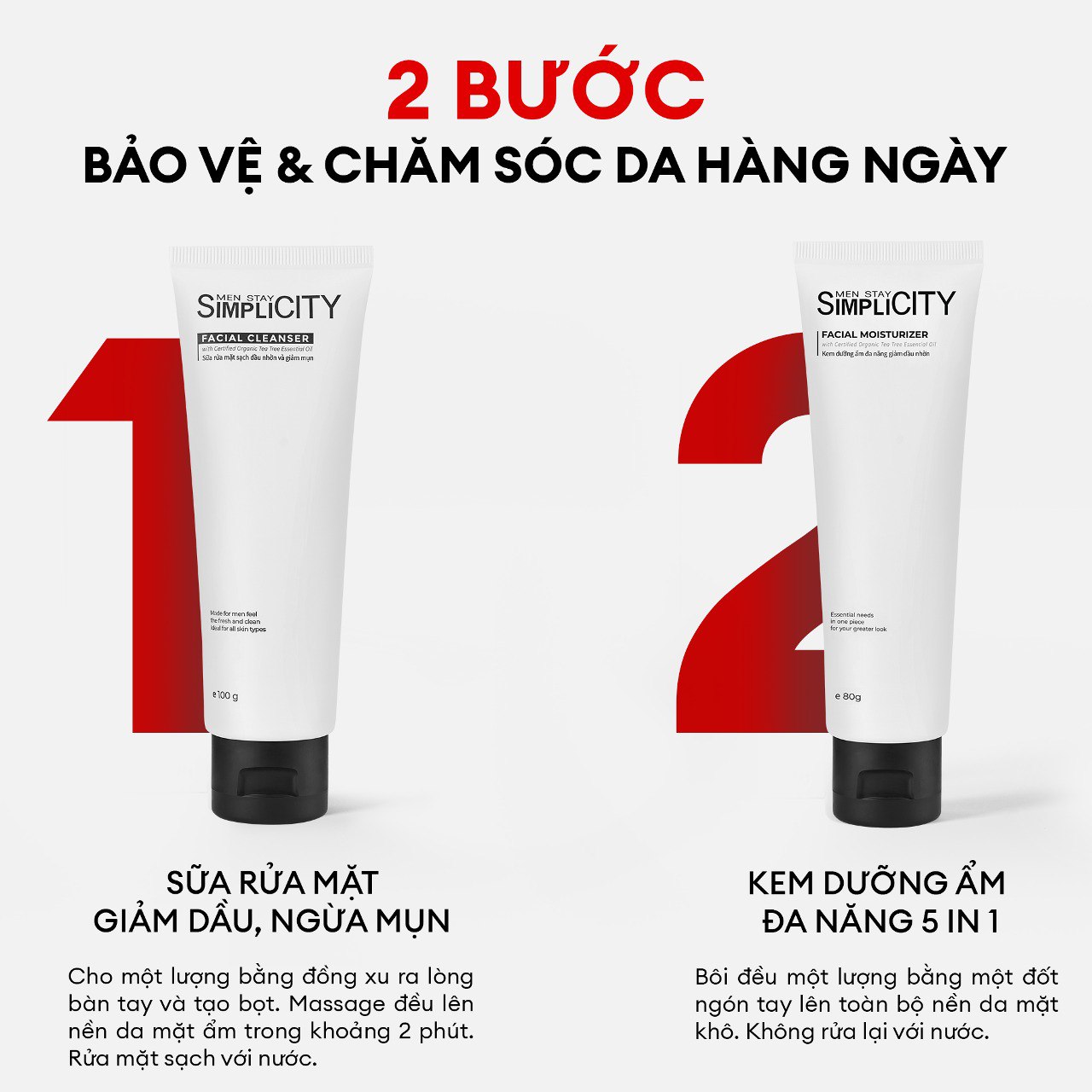 Kem dưỡng ẩm đa năng Facial Moisturizer Men Stay Simplicity