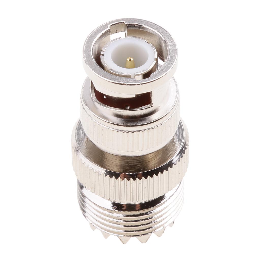 BNC Male to UHF Female Straight RF Coaxial Connector, UHF Female to BNC Male Antenna Adapter
