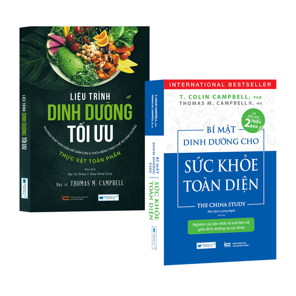 Combo 2 Cuốn Sách Dinh Dưỡng Hay: Bí Mật Dinh Dưỡng Cho Sức Khỏe Toàn Diện (Tái Bản) + Liệu Trình Dinh Dưỡng Tối Ưu - Phương Pháp Đơn Giản Để Giảm Cân Và Chữa Bệnh Theo Chế Độ Dinh Dưỡng Thực Vật Toàn Phần