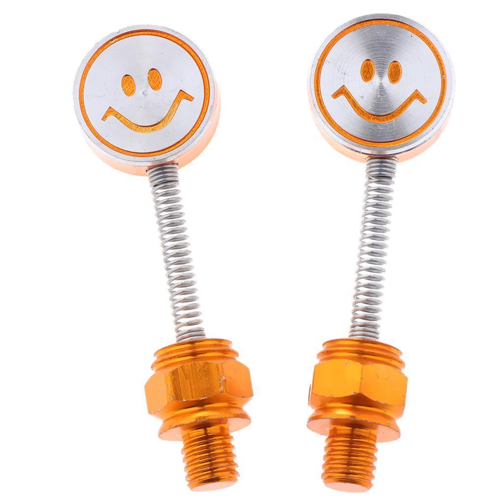 Motorcycle Decorative Parts Smiling Face Mirror Seat Screws Golden