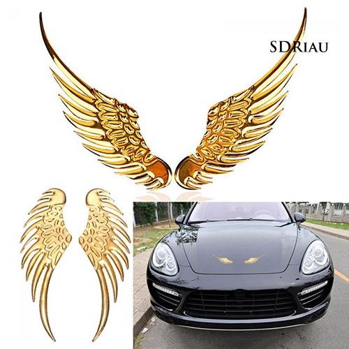 Miếng dán bằng kim loại hình đôi cánh đại bàng 3D trang trí xe hơi