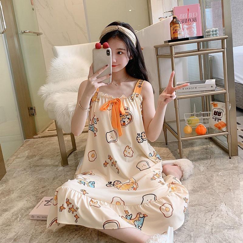 Váy nữ, váy ngủ 2 dây bản to MÙA HÈ cực kì thoải mái V284