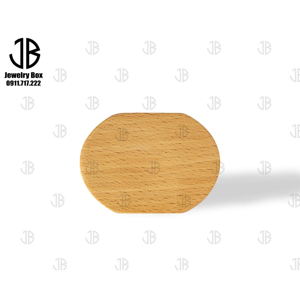 Hộp đựng nhẫn cưới Jewelry Box (JB) hình oval bằng gỗ cao cấp