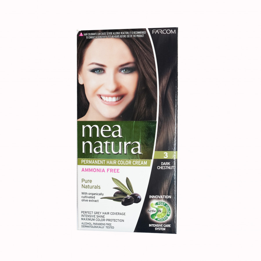 Màu nhuộm organic phủ bạc đen Farcom Mea Natura 3.0 Dark Chestnut (150ml)