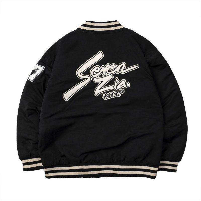 Áo Khoác Dù Bomber Bóng Chày F Nam Nữ Áo Khoác Gió S 7Zia Màu Đen Couple Cực Rẻ Đẹp -Bomber Jacket - ÁO KHOÁC THIÊN HÀ