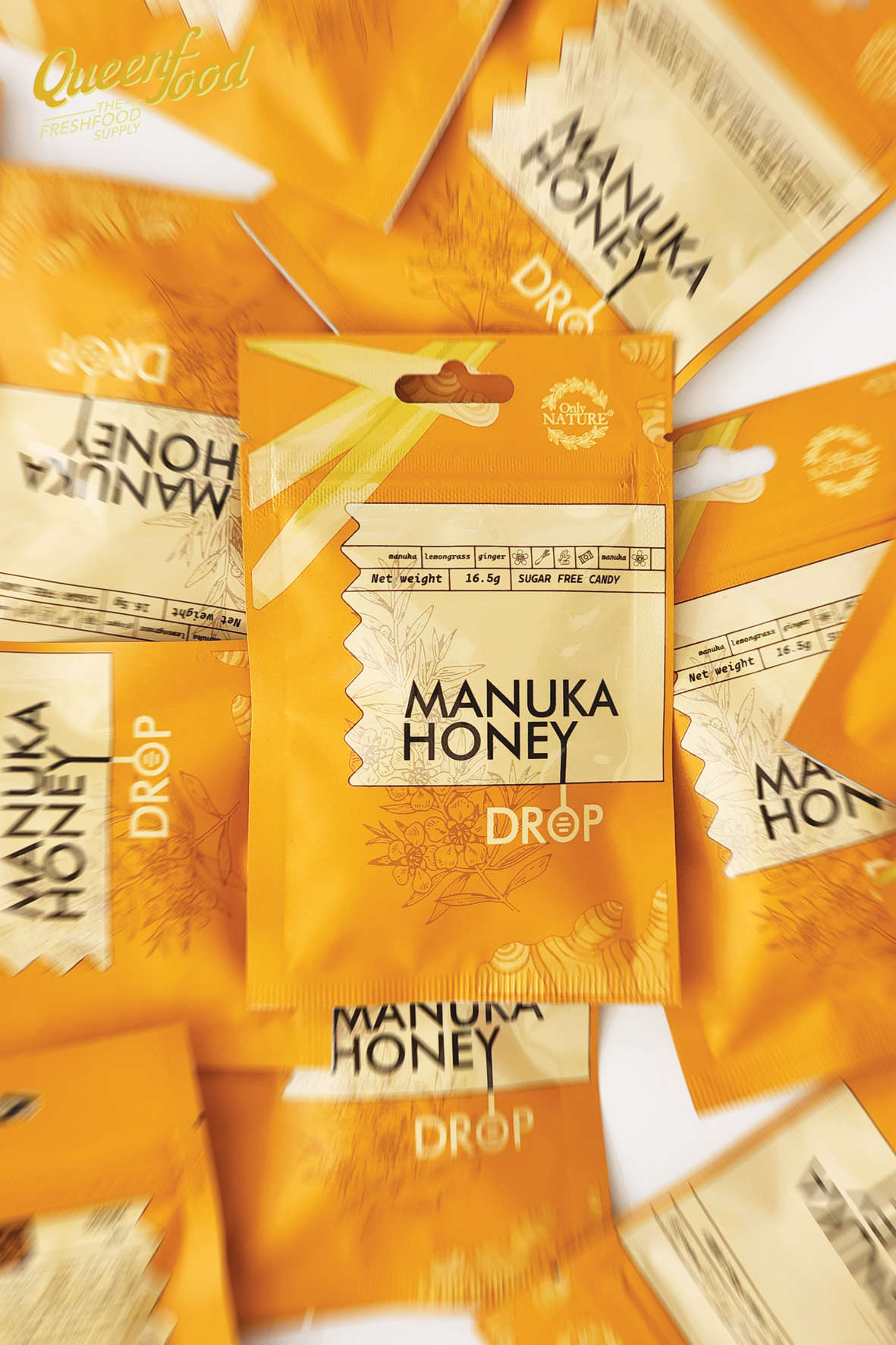 Kẹo Gừng Mật Ong Manuka Only Nature 16.5gr Phiên Bản Mới (5 viên/ Túi)