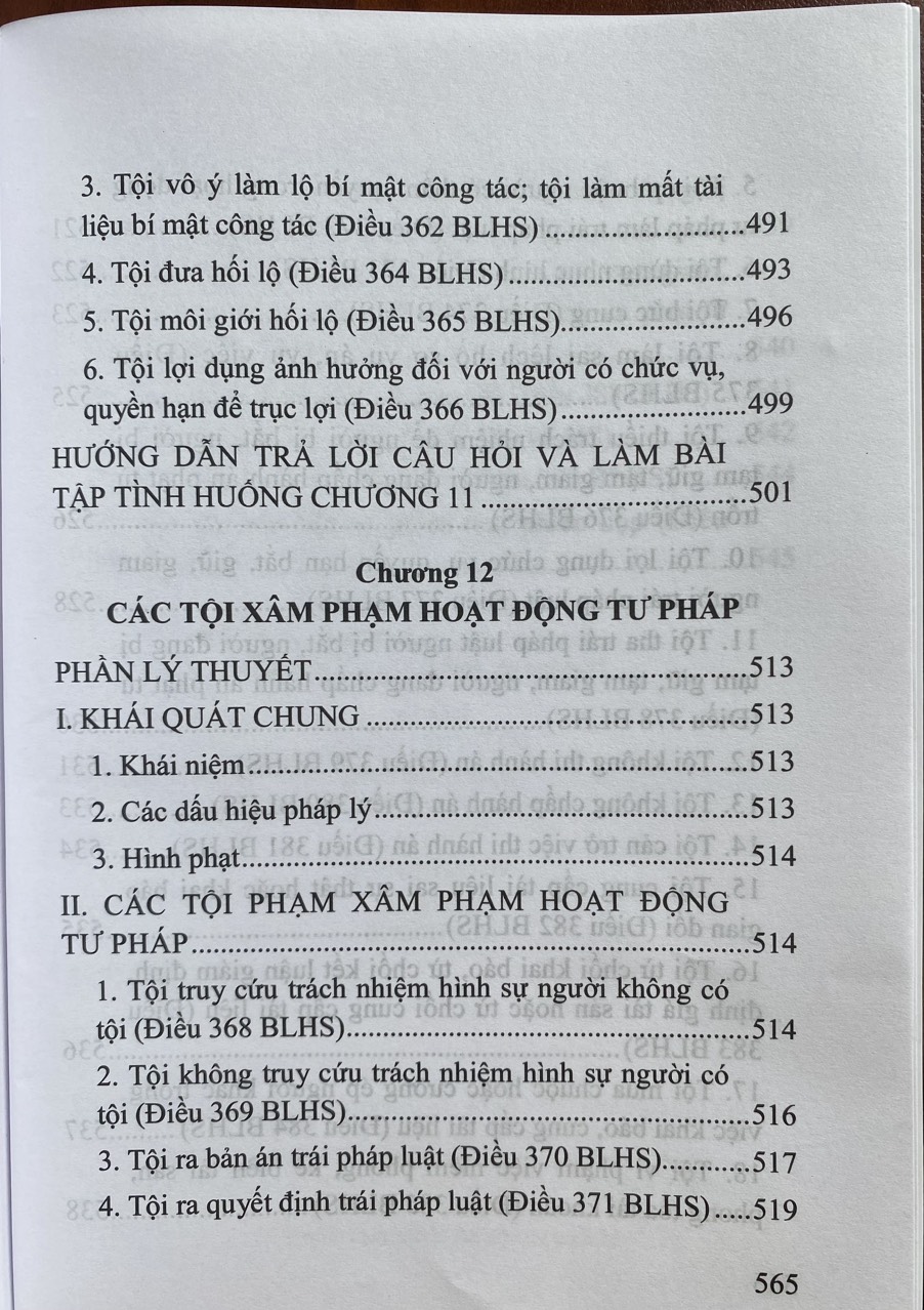 Hướng dẫn môn học Luật Hình Sự - Phần Các Tội Phạm