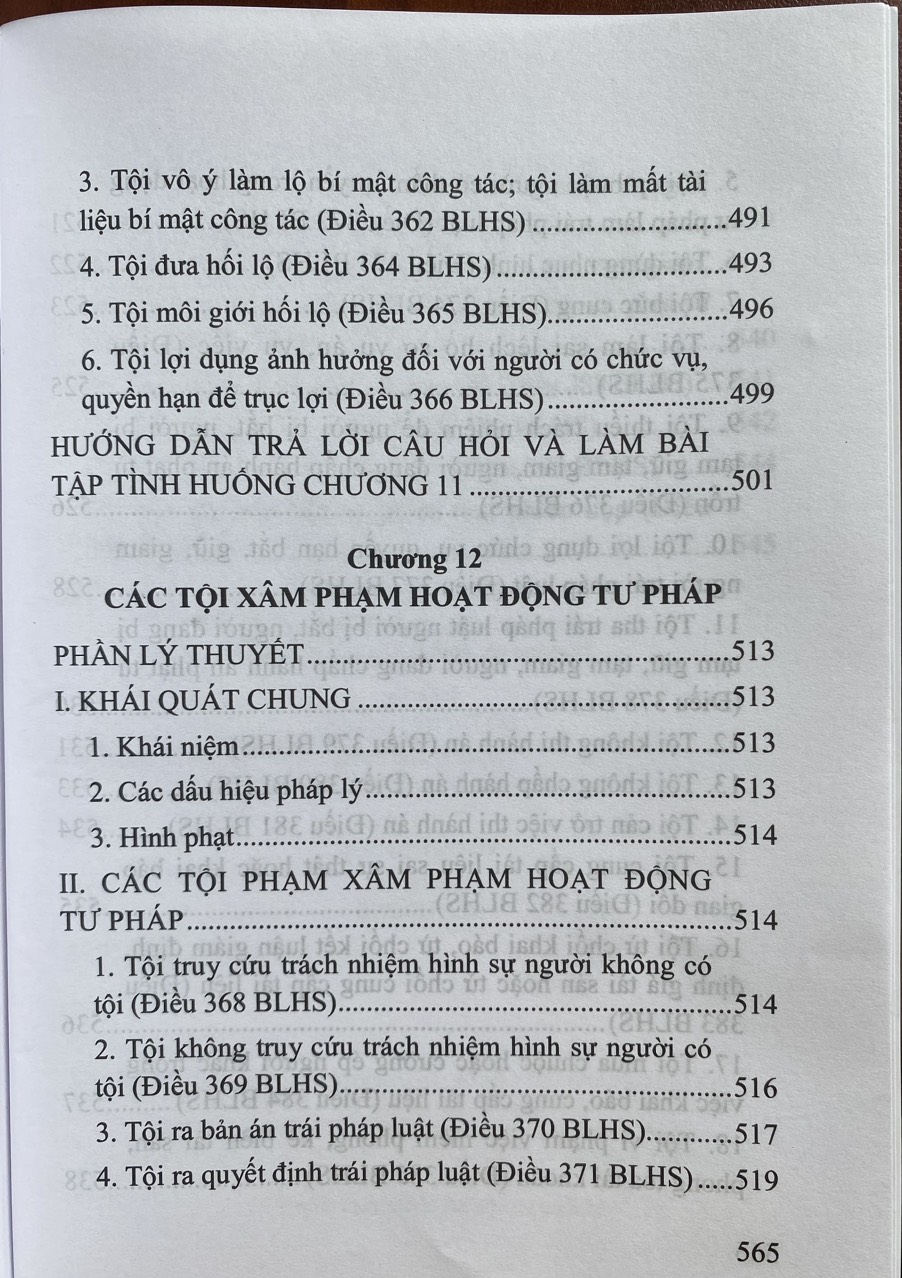 Hướng  dẫn môn học Luật Hình Sự - Phần Các Tội Phạm ( Tập 2 )