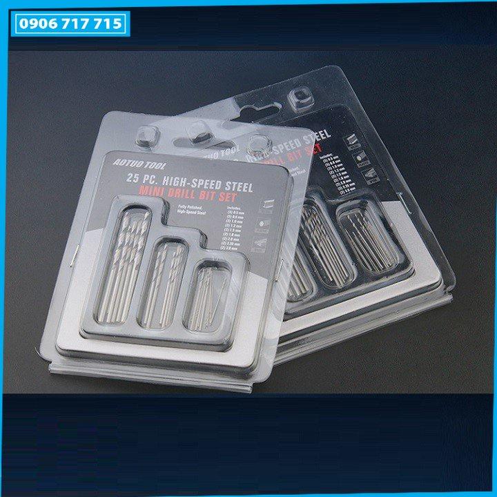 BỘ 25 MŨI KHOAN SẮT MINI TIỆN DỤNG - DIY582