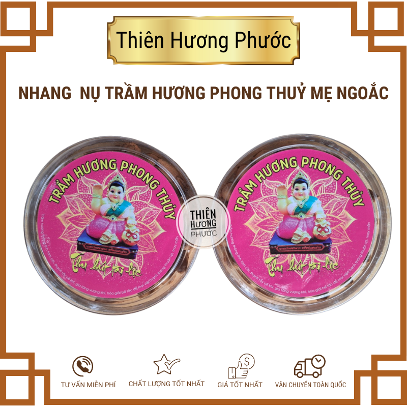 Nhang viên trầm hương Phong thủy mẹ Ngoắc 100gr